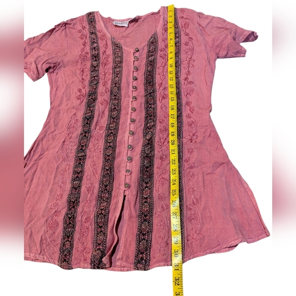 Raaga Embroidered Tunic Dress Boho Retro Vintage OS - Picture 7 of 8